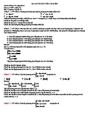 Hai mươi câu trắc nghiệm môn Toán